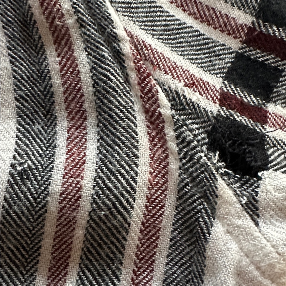 RAILS Hunter Plaid Button Front 90’s Grunge Distressed California Flannel Shirt - Picture 9 of 12